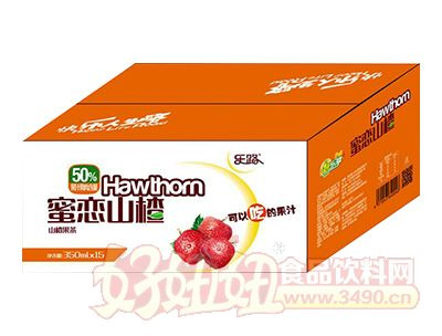 乐路蜜恋山楂山楂果茶饮料350ml×15